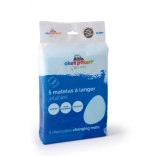 Enkratna previjalna podloga, bela (5 kos)