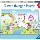 Sestavljanka RAVENSBURGER pravljični samorog 2×24 koščkov
