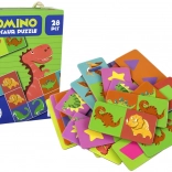 logična igra Puzzle Domino Dinosavri