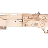 Woodcraft lesene 3D sestavljanke orožje na elastike Mossberg