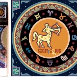 Ustvarjalni set za diamantno slikanje 7D Zodiakalno znamenje: Strelec 30x30 cm