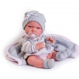 Realistična dojenčkova punčka z vabastelnim vinilnim telesom 33 cm ANTONIO JUAN