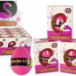 Rastoče jajce flamingo 6 cm rožnato
