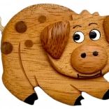 lesen magnetek prašič – ročno izdelana dekoracija za hladilnik