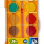 Akvarelne barve Astra, 12 barv, Ø 23,5 mm, s čopičem