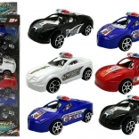 Komplet policijskih avtomobilčkov z zagonom na vztrajnik, 6 kosov