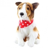 Plišasta igrača dolgodlaka škotska ovčarka z robcem