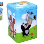 Pločevinasta hranilnica KRTEK z ključavnico 11 × 15 cm