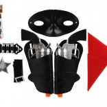 Kavbojski komplet za otroke – 2 pištoli s toki in dodatki (19 cm)