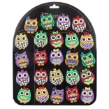 Magnetki s sovicami, komplet 24 kos