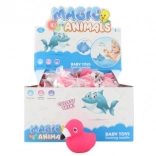 Plamingo, ki sveti v vodi