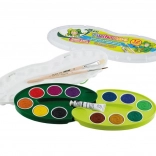 Vodene barve s paleto in čopiči za otroke