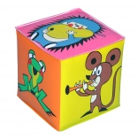 Piščeča kocka KRTEČEK plastična 7 × 7 cm