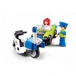 Sluban Metropolis Prerušeni bandit v avtomobilu in policist na motorju