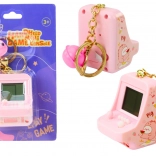 Elektronska igra Tetris žepni obesek roza