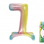 Foliasti balon številka 7 mavrični 80 cm