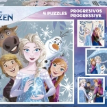 Educa Puzzle Ledeno kraljestvo 4v1