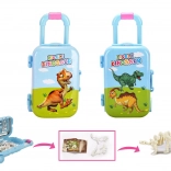 Okostje dinozavra v kovčku