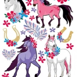 nalepke za likanje konji – velik list 20 × 30 cm