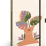 Beležnica NOTIQUE Monstera, črtasta, 13 × 21 cm