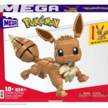 Konstrukcijska igra MEGA POKÉMON jumbo Eevee 28 cm (824 delov)