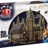 Ravensburger 3D sestavljanka Hogwarts Velika dvorana – Nočna izdaja