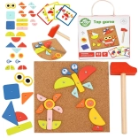 Woopie Green Lesena igračka za udarjanje s kladivcem