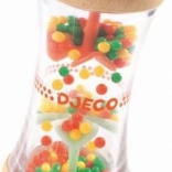 Lesena kroglična ropotulja z vrtavkami DJECO