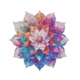 Lesena sestavljanka Cvetlična mandala