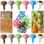 Masterkidz barviti zatiči Jumbo za STEM table 64 kosov - 6 barv