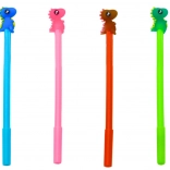 Dinozavrovo kemično pisalo z zamaškom črna konica Mešanica rožnata modra 0,5 mm