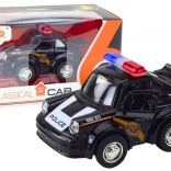 Klasičen črn policijski avto 1:38 z lučmi in zvokom