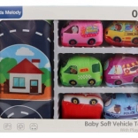 Otroški prometni komplet z blag preprogo in 6 vozili