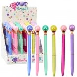 Elegantno kroglično pero s perlo in modrim črnilom