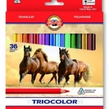 Trikotne barvice KOH-I-NOOR TRIOCOLOR, 36 kos