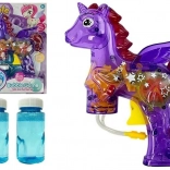 Vijolična samorog pištola za milne mehurčke