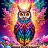 Enjoy puzzle neonska sova 2000 koščkov