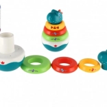 Zibajoči se dinozaver z zlagalnimi obročki (piramida) 16 cm