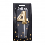 Zlata rojstnodnevna svečka številka 4