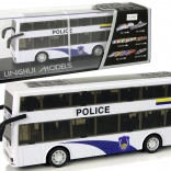 Dvonadstropni policijski avtobus z navijalnim pogonom, lučmi in zvoki