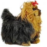 Interaktivni plišasti kužek york – premika se in laja, rjavo‑črn