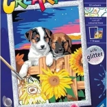 Slikanje po številkah CreArt Sončni zahod Paw-Fection