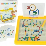 Magnetna tabla s 100 kroglicami rumena