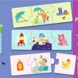 Djeco Puzzle Trio moj dan 8×3 koščki