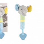 Plišasti slon piskalo in grizalo 23 cm