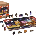 Lesena sestavljanka Londona ponoči z ognjemetom