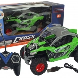 Zeleni terenski avto na daljinsko upravljanje 27 MHz