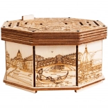 Škatla za skrivnostni labirint iz lesa