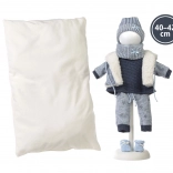 Llorens oblačilo za punčko New Born 40–42 cm, 6-delni komplet z dvostranskim vzglavnikom