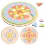 Pastelna mandala Montessori mozaika rože